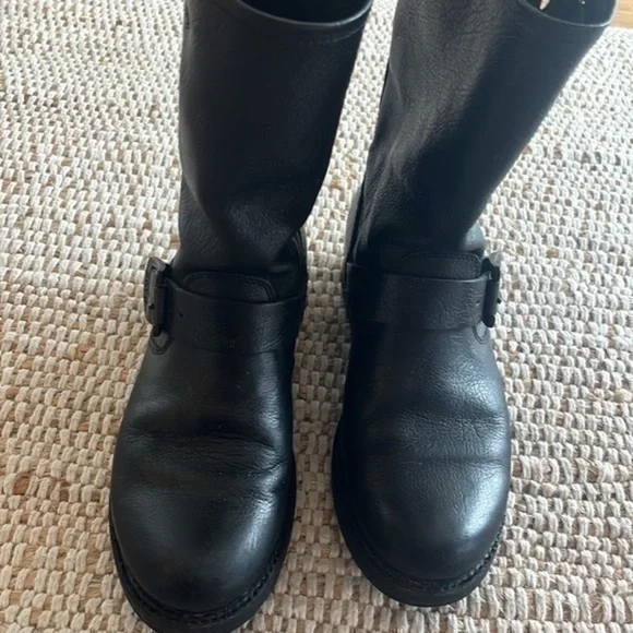 Frye Black Leather Ankle Boots - Picture 3 of 7